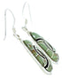 Sterling Silver Turquoise Inlay Hook Dangle Earrings AX23492